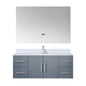 Geneva 48 in. W x 22 in. D Dark Grey Bath Vanity