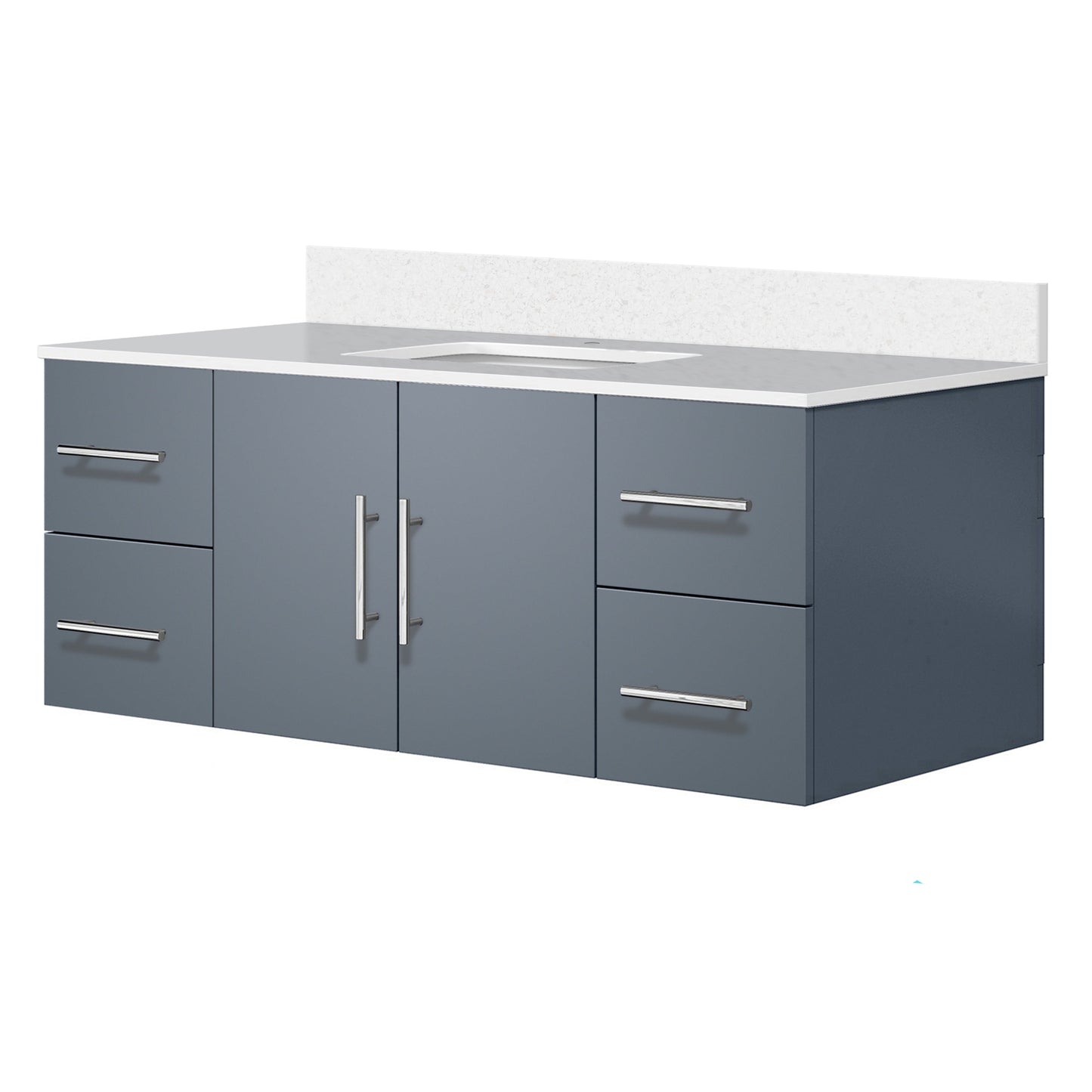 Geneva 48 in. W x 22 in. D Dark Grey Bath Vanity