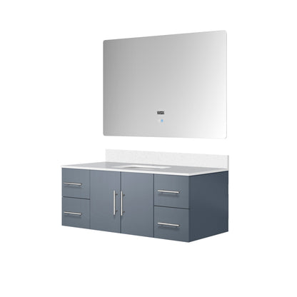 Geneva 48 in. W x 22 in. D Dark Grey Bath Vanity