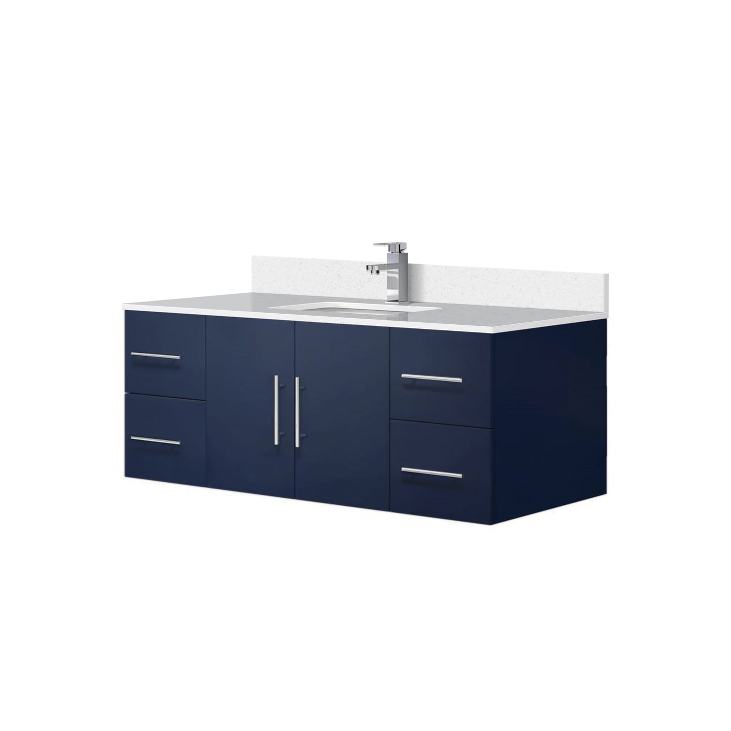Geneva 48 in. W x 22 in. D Navy Blue Bath Vanity