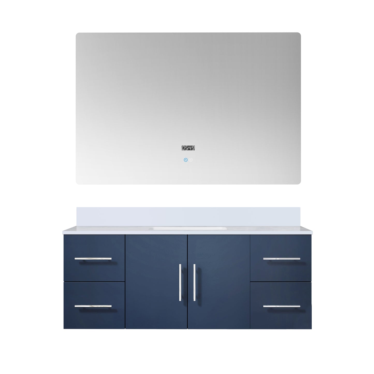 Geneva 48 in. W x 22 in. D Navy Blue Bath Vanity
