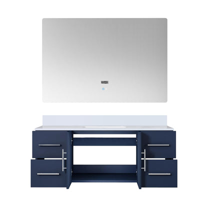 Geneva 48 in. W x 22 in. D Navy Blue Bath Vanity