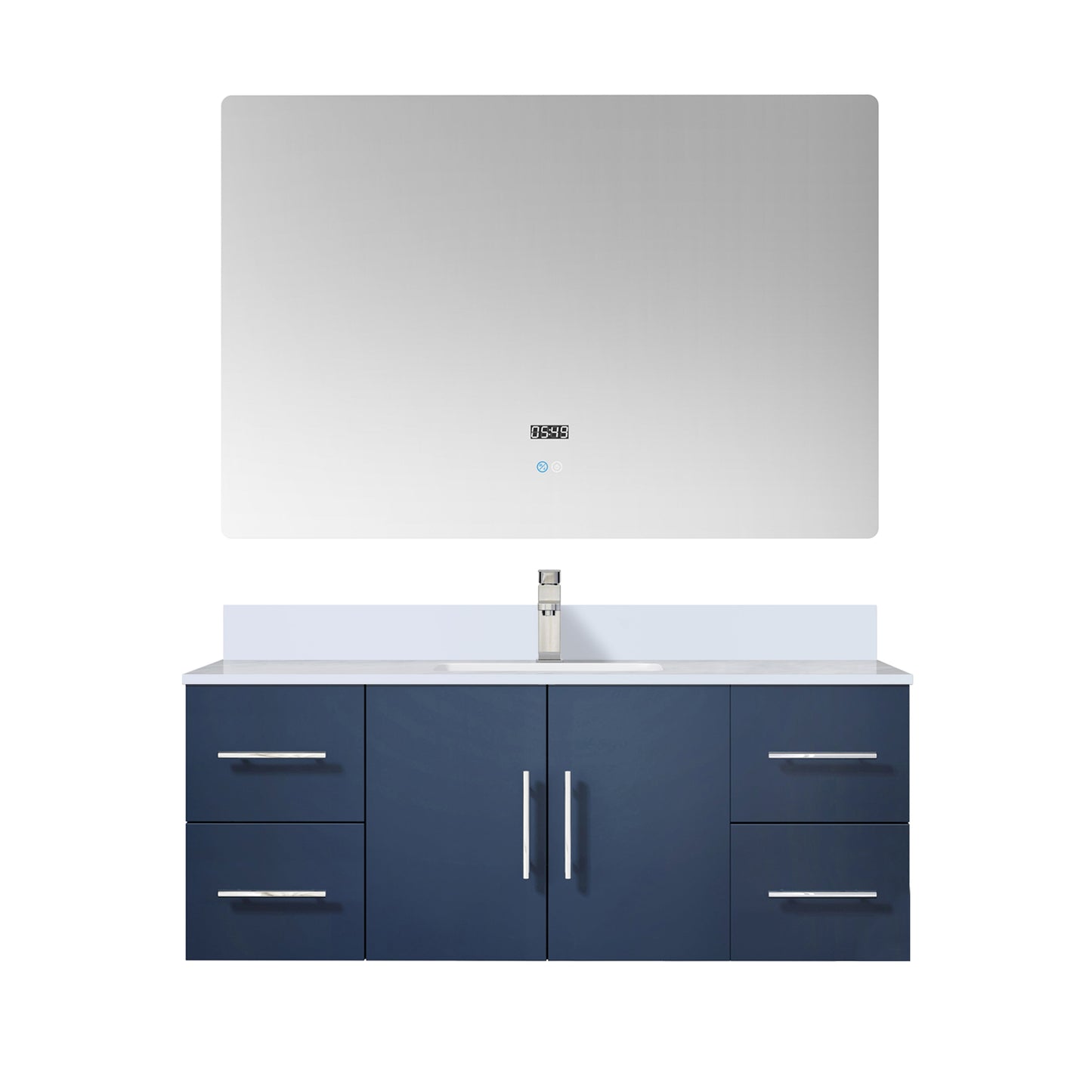 Geneva 48 in. W x 22 in. D Navy Blue Bath Vanity