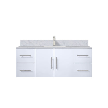 Geneva 48 in. W x 22 in. D Glossy White Bath Vanity
