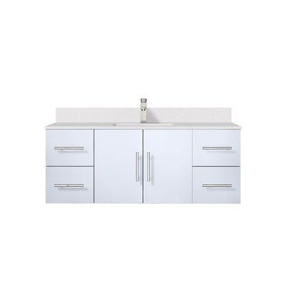 Geneva 48 in. W x 22 in. D Glossy White Bath Vanity