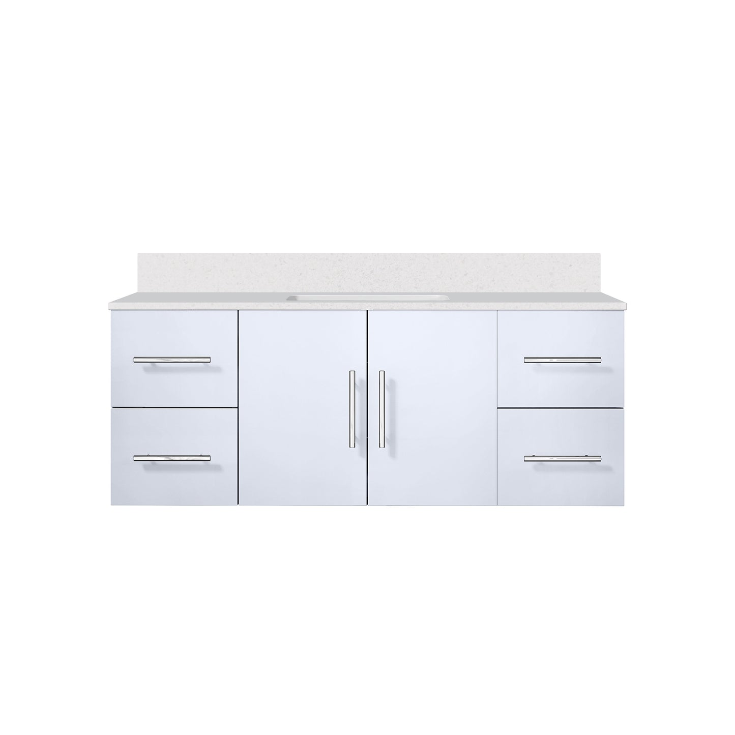 Geneva 48 in. W x 22 in. D Glossy White Bath Vanity