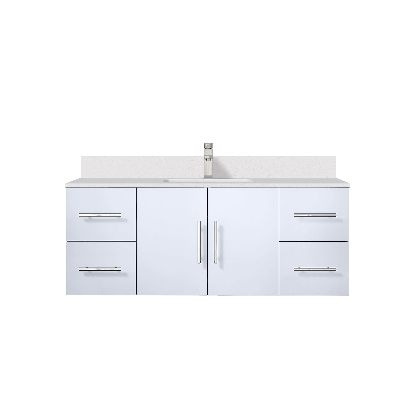 Geneva 48 in. W x 22 in. D Glossy White Bath Vanity