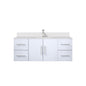 Geneva 48 in. W x 22 in. D Glossy White Bath Vanity
