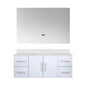 Geneva 48 in. W x 22 in. D Glossy White Bath Vanity