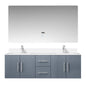 Geneva 60 in. W x 22 in. D Dark Grey Double Bath Vanity