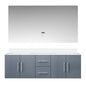 Geneva 60 in. W x 22 in. D Dark Grey Double Bath Vanity