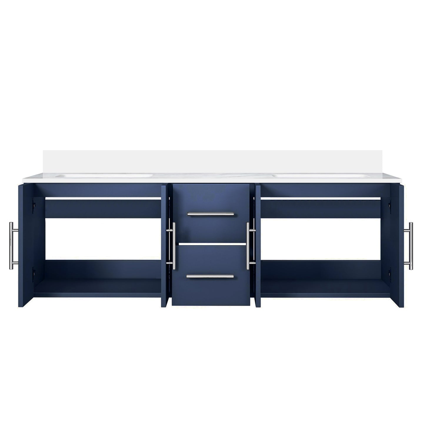 Geneva 60 in. W x 22 in. D Navy Blue Double Bath Vanity