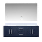 Geneva 60 in. W x 22 in. D Navy Blue Double Bath Vanity