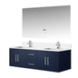 Geneva 60 in. W x 22 in. D Navy Blue Double Bath Vanity
