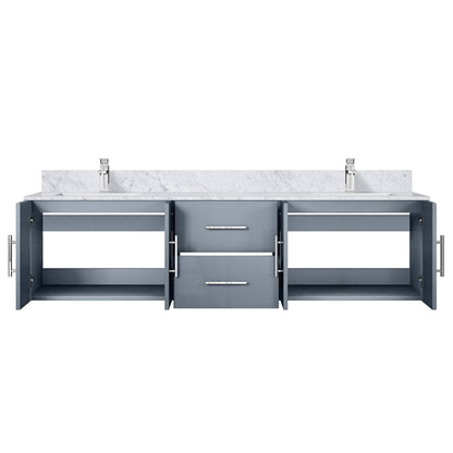 Geneva 72 in. W x 22 in. D Dark Grey Double Bath Vanity