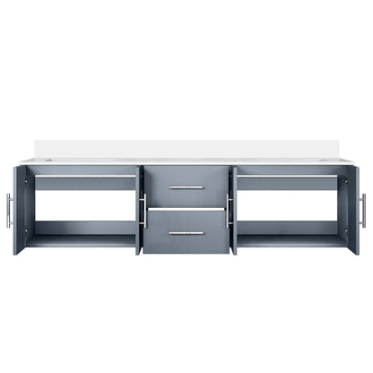 Geneva 72 in. W x 22 in. D Dark Grey Double Bath Vanity