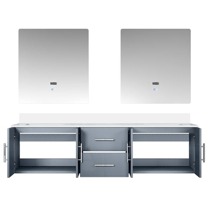 Geneva 72 in. W x 22 in. D Dark Grey Double Bath Vanity
