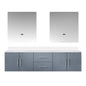 Geneva 72 in. W x 22 in. D Dark Grey Double Bath Vanity