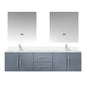 Geneva 72 in. W x 22 in. D Dark Grey Double Bath Vanity