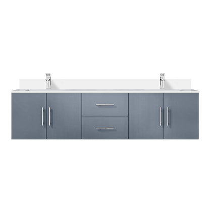 Geneva 72 in. W x 22 in. D Dark Grey Double Bath Vanity