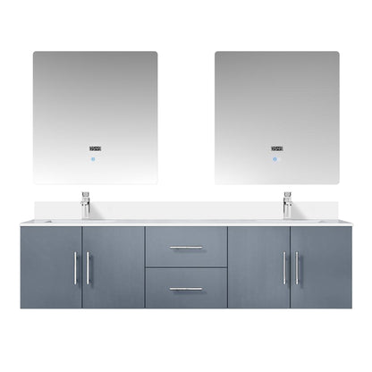 Geneva 72 in. W x 22 in. D Dark Grey Double Bath Vanity