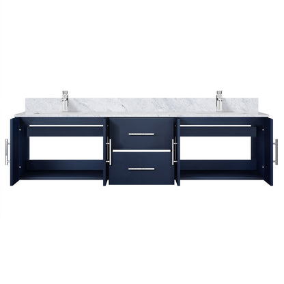 Geneva 72 in. W x 22 in. D Navy Blue Double Bath Vanity