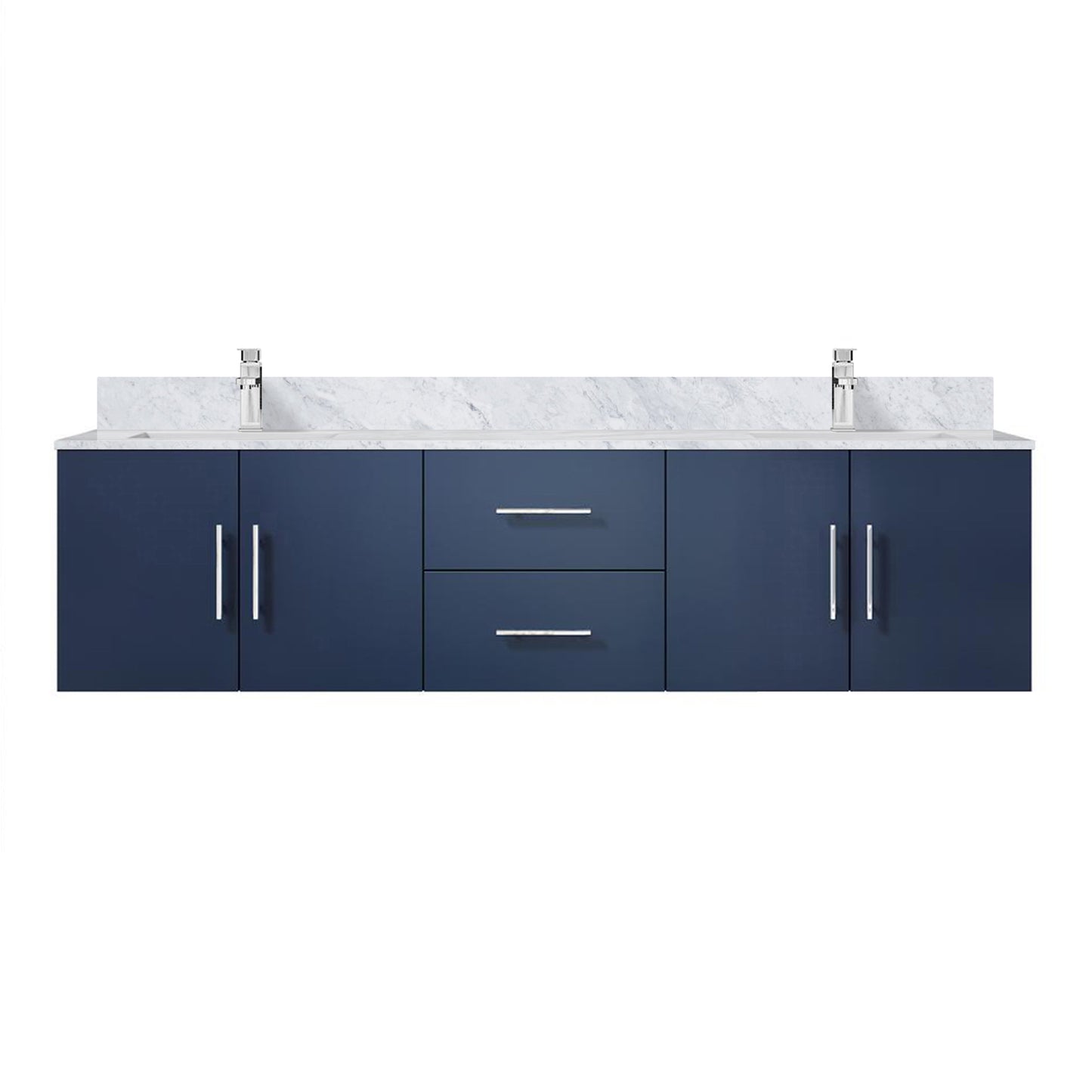 Geneva 72 in. W x 22 in. D Navy Blue Double Bath Vanity