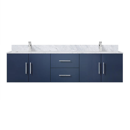 Geneva 72 in. W x 22 in. D Navy Blue Double Bath Vanity