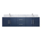 Geneva 72 in. W x 22 in. D Navy Blue Double Bath Vanity