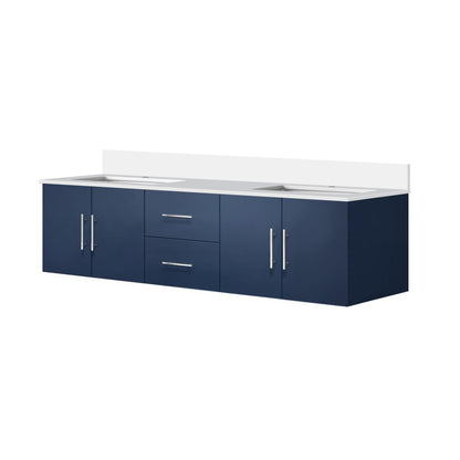 Geneva 72 in. W x 22 in. D Navy Blue Double Bath Vanity