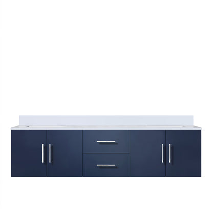 Geneva 72 in. W x 22 in. D Navy Blue Double Bath Vanity