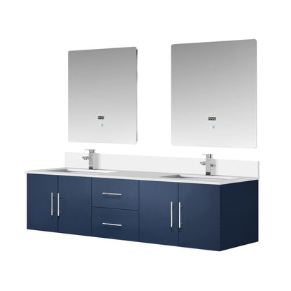 Geneva 72 in. W x 22 in. D Navy Blue Double Bath Vanity