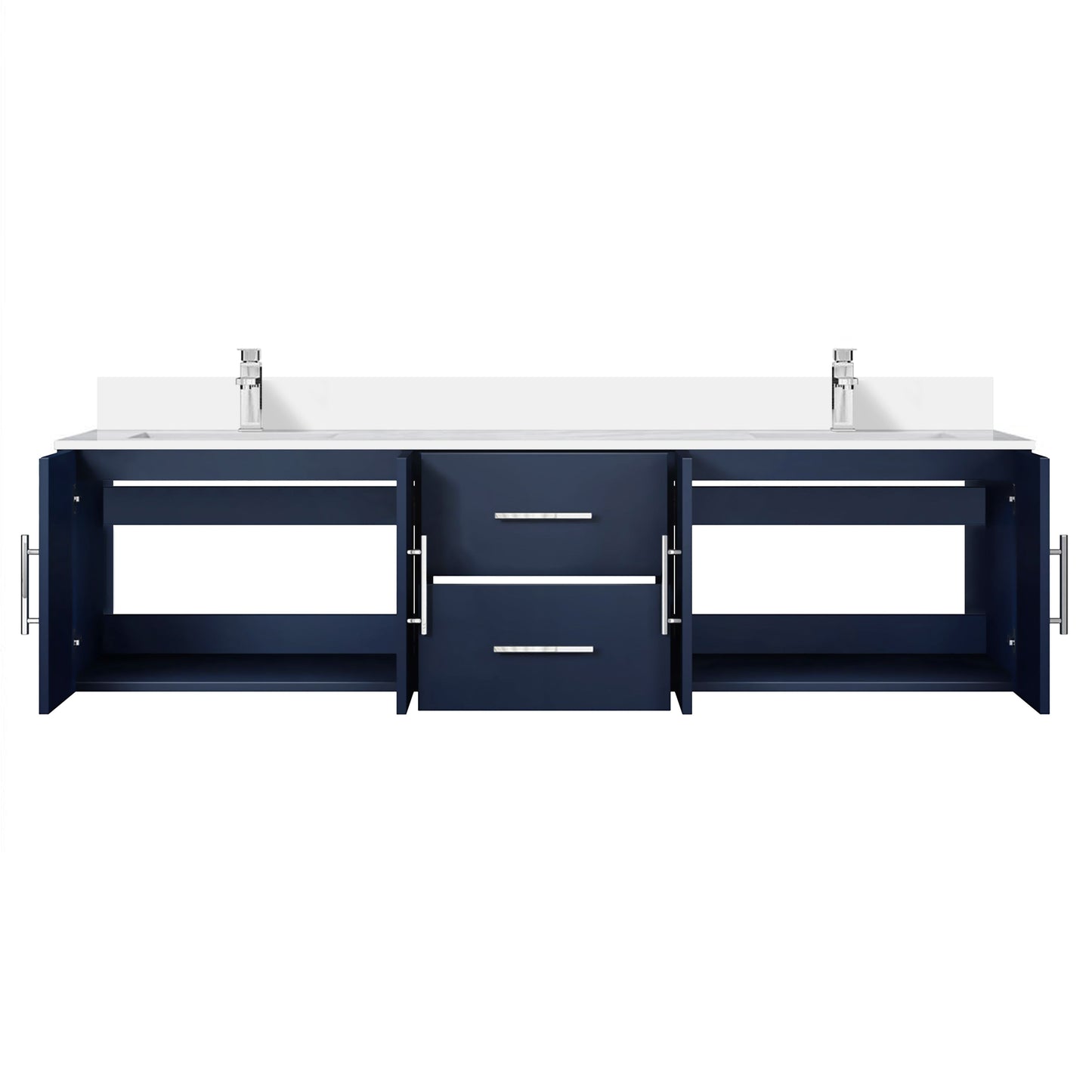 Geneva 72 in. W x 22 in. D Navy Blue Double Bath Vanity
