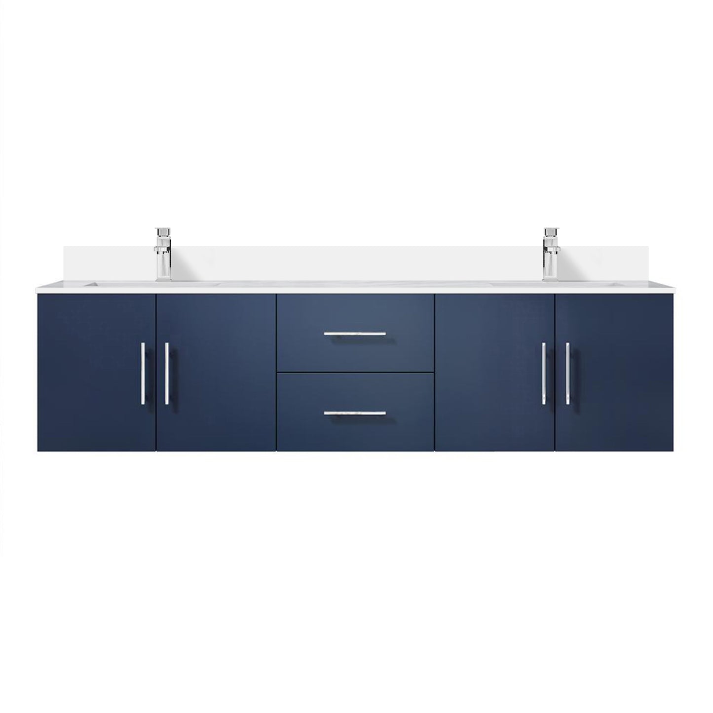 Geneva 72 in. W x 22 in. D Navy Blue Double Bath Vanity