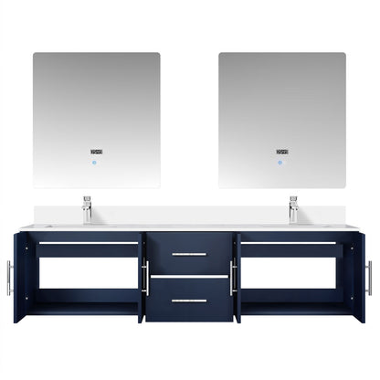 Geneva 72 in. W x 22 in. D Navy Blue Double Bath Vanity