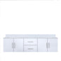 Geneva 72 in. W x 22 in. D Glossy White Double Bath Vanity