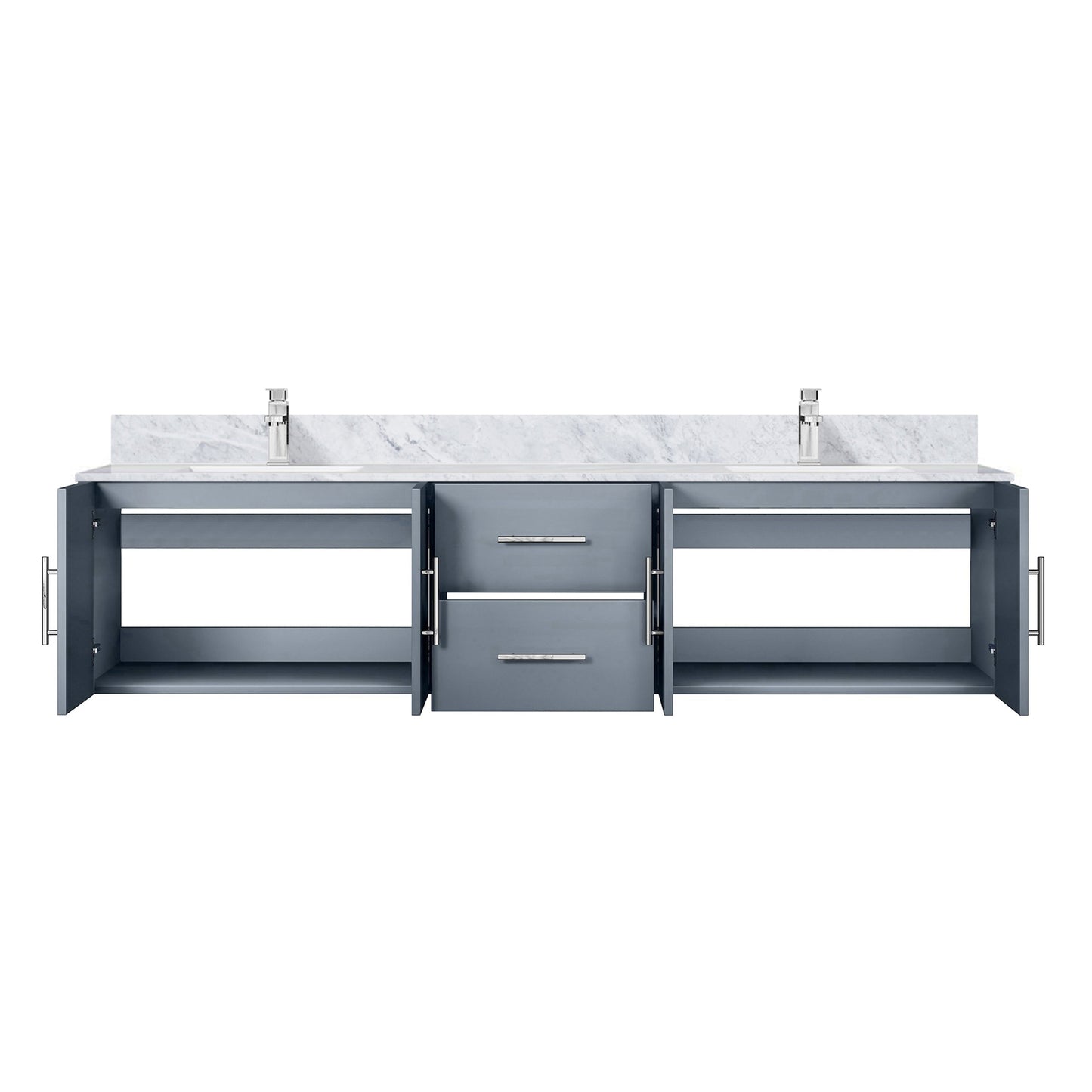 Geneva 80 in. W x 22 in. D Dark Grey Double Bath Vanity