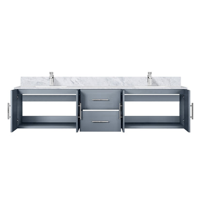 Geneva 80 in. W x 22 in. D Dark Grey Double Bath Vanity