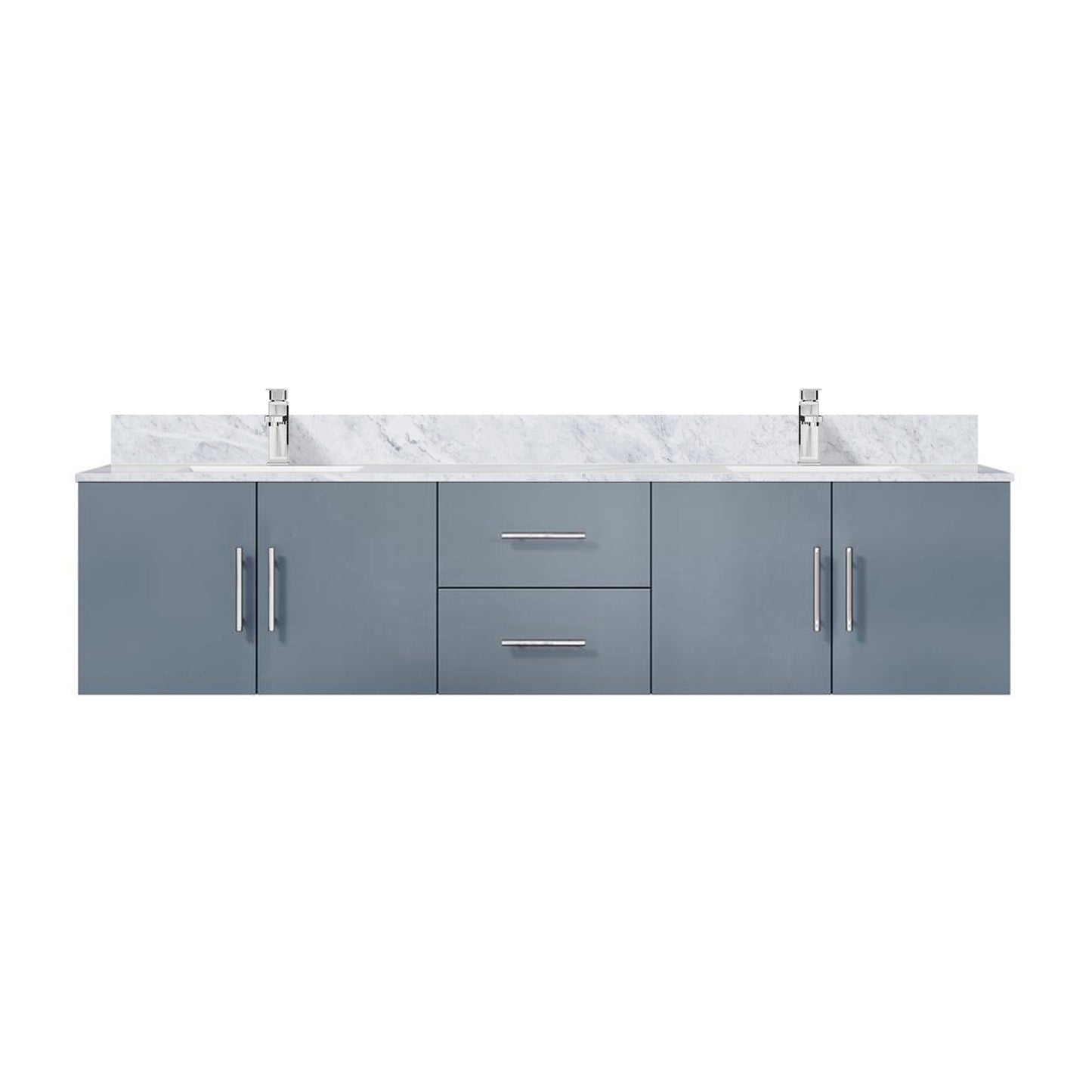 Geneva 80 in. W x 22 in. D Dark Grey Double Bath Vanity