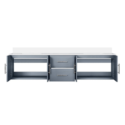 Geneva 80 in. W x 22 in. D Dark Grey Double Bath Vanity