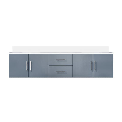 Geneva 80 in. W x 22 in. D Dark Grey Double Bath Vanity