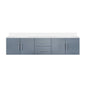 Geneva 80 in. W x 22 in. D Dark Grey Double Bath Vanity
