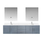 Geneva 80 in. W x 22 in. D Dark Grey Double Bath Vanity