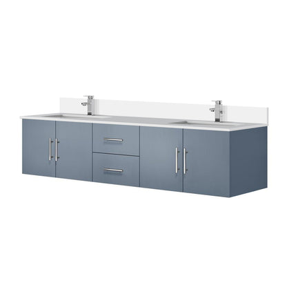 Geneva 80 in. W x 22 in. D Dark Grey Double Bath Vanity