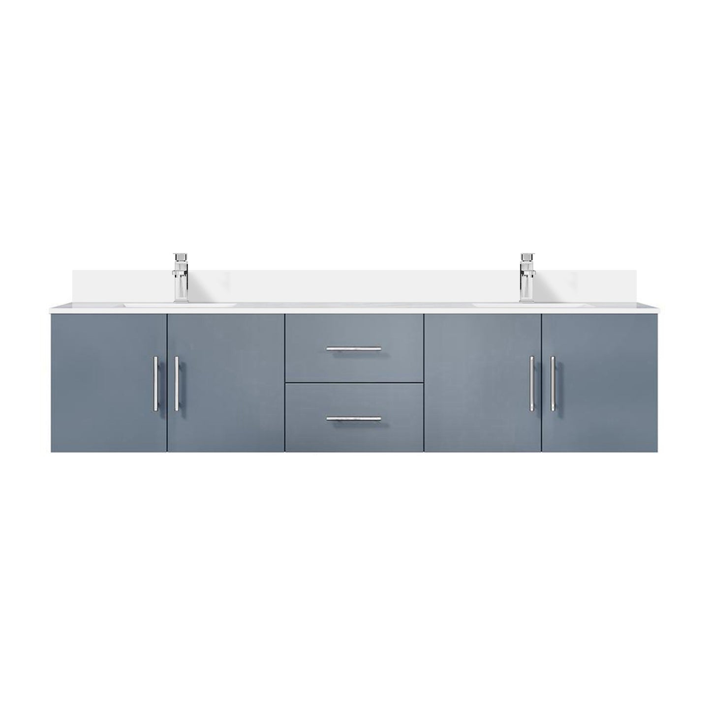 Geneva 80 in. W x 22 in. D Dark Grey Double Bath Vanity