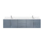 Geneva 80 in. W x 22 in. D Dark Grey Double Bath Vanity