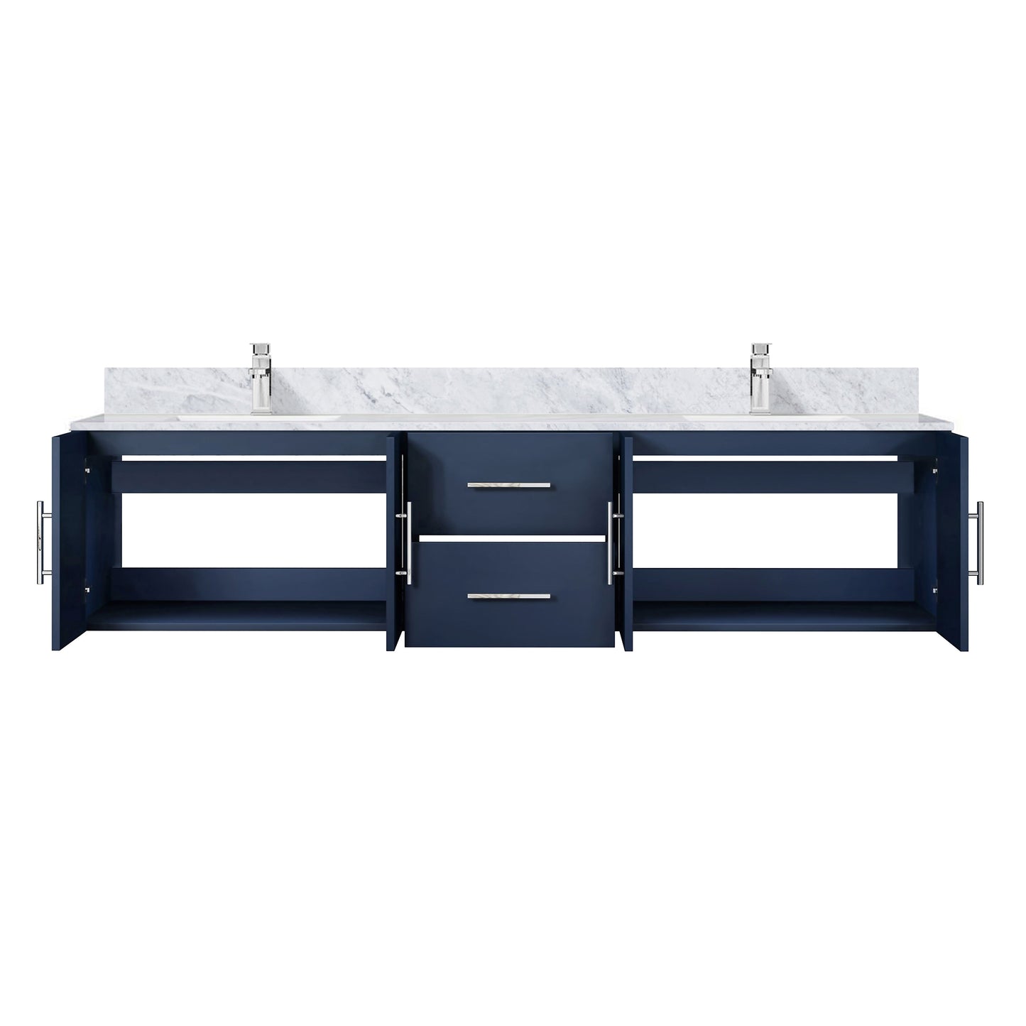 Geneva 80 in. W x 22 in. D Navy Blue Double Bath Vanity