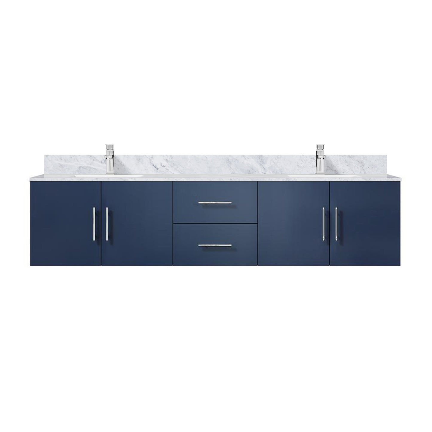 Geneva 80 in. W x 22 in. D Navy Blue Double Bath Vanity