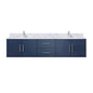 Geneva 80 in. W x 22 in. D Navy Blue Double Bath Vanity