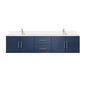 Geneva 80 in. W x 22 in. D Navy Blue Double Bath Vanity